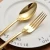 Import March Best Selling Royal Gold S-S Camping Spoon Knife Fork/Hot sale Flatware Sets from China