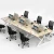 Import MDF expandable black custom luxury modern office conference table for office meeting room from China