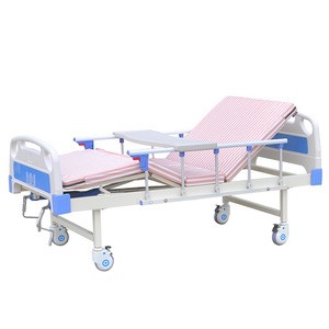 Medical Furniture Folding Metal 2 Crank Manual  Hospital Bed with Mattress