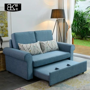 Metal frame sofa bed fabric type that general used in double sofa bed room, same style as sofa cum bed with storage as double s