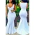 Import Milk Fiber Blend Fashion U Neck Sleeveless Mermaid Floor length Dresses With Bridesmaid Dress from China