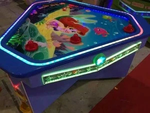 Mini Air hockey 3P Mermaid style amusement park game machine air hockey table game with gumballs version ticket redemption game