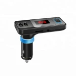 Mini Portable Wireless Car Charger Handsfree Kit+Fm Transmitter+2.4A Dual Usb Port+Large Led Display For Iphone For Ipad