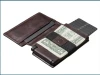 Mini Smart Card Holder Aluminum Box Leather Pop Up Wallet With RFID Blocking