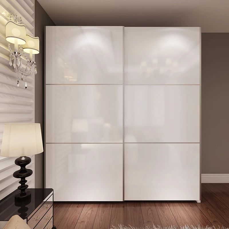 modern design bedroom furniture wardrobe with sliding mirror doors