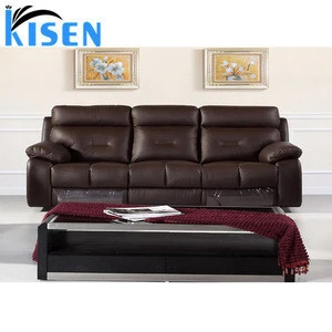 Modern furniture living room recliner leather sofa set