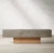 Import Modern Living room furniture  brown wooden cement top tee table Coffee Table from China