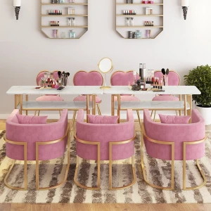 Modern Luxury Customized Beauty Salon Furniture Marble Manicure  Nail Table