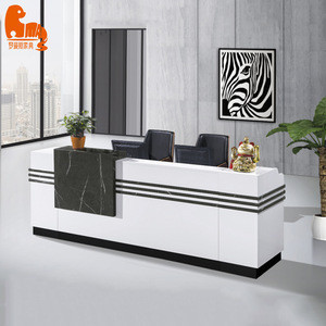 Buy Modern Office Marble Sticker Reception Counter Design For Hotel 