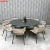 Import Modern outdoor furniture Garden Table  stone tabletop stainless steel base can be rotated black plated from China
