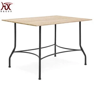 Modern restaurant dining table  and chair set metal frame