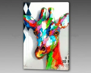 Modern style and oil medium deer painting animal picture