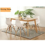 Modern Wooden Cafe Dining Coffee Table and Plastic Chair Sets