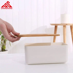 Multi-function DIFFERENT SHAPE PP+bamboo Tissue box