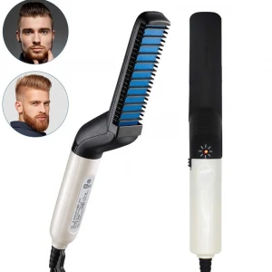 Multifunctional Hair Comb Men&#x27;s Quick Beard Brush Straightener Curling Curler Straightener Hair Curly Beauty Hair Styler Tool