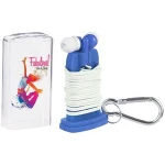 Multifunctional phone cable organizer earbuds with phone stand & screen cleaner in colorful plastic box carrying bag with hook