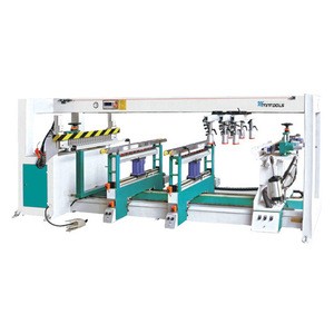 Multiple spindle boring machine for furniture production