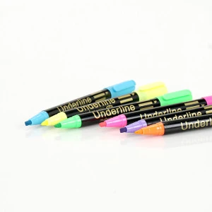 Munhwa water based ink 4.0mm chisel tip fluorescent neon color highlighter pen