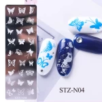 Nail Art Plates Sets And Stamp Printing Transfer Tool Nail Stamping Plates Professional Stainless Steel Nail Template