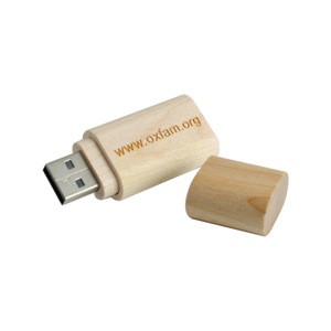 Natural Custom Logo Printing Wooden Stick USB Media Packaging