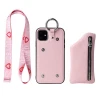 Necklace Cell Phone Case Chain  Neck Strap Wallet Mobile Phone Case For Iphone 11 Xs/XR/X/8/7/6 Plus Phone Cover