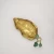Import neoclassical Copper leaf green crystal stone  house accessories metal craft decoration ornaments from China