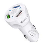 New arrivals QC3.0 3 Port USB 3A Car Charger Round Shape Car Phone Charger For Tablet Pad 3 USB Ligter Car Charger