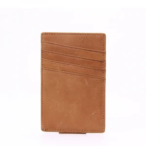 New Arrived Money Clip Front Pocket Wallet Leather RFID Blocking Strong Magnet thin Wallet