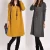 Import New Autumn Women yards casual loose solid color V-neck dress Casual Dress Long Sleeve Crew Neck Cotton Ladies Pullover Dress from China