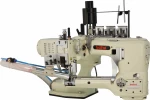 NEW CE 4 needle 6 thread feed -off-arm for garment  industrial  flatseamer sewing machine