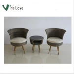 New Design Morden Cheap High-quality Outdoor patio furniture Comfortable hand-weaved Garden PE-rattan Coffee sets