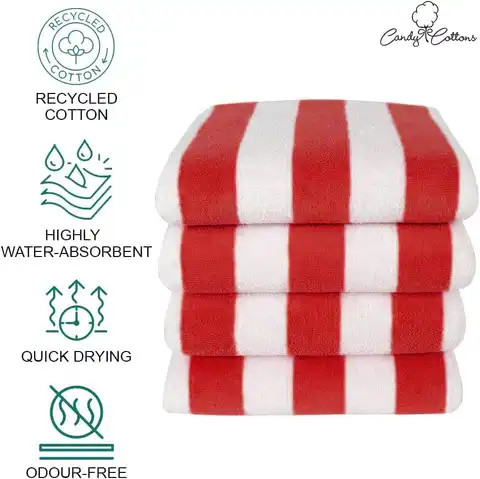 New Design pure cotton  golf beach towel with long stripes