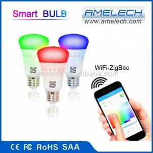 New E27 7W App Controlled RGB Color Changing Dimmable ZigBee Smart LED Light