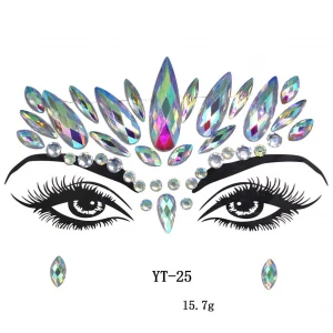 New Face Tattoo sticker rhinestone stickers face gems body art for festival birthday party decoration
