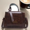 New Fashion Luxury Evening PU Crossbody Bag with Adjustable Shoulder Strap Ladys Handbag for Girls-spring Season Letter 0.4 KG