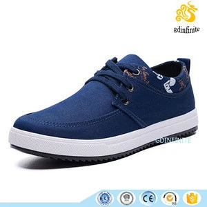 New fashion mens casual shoe Korean breathable canvas mens shoes with lace-up