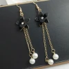 New Flower Pearl Drop Earrings Acrylic Jewelry Fashion Woman Earrings Jewelry