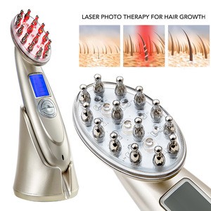 new laser electric vibration hairbrush for women and men hair grwoth treatment  650nm laser hairbrush
