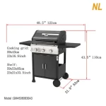 New Light Stainless Steel Gas Barbecue Grill Machine gas Grills Bbq Smoker Barbecue Grill Outdoor Glass Window