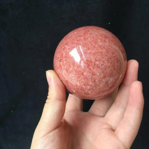New material natural pink rhodonite quartz crystal ball sphere for decoration