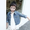 New popular jeans coat with embroider soft fabric girls autumn denim jacket
