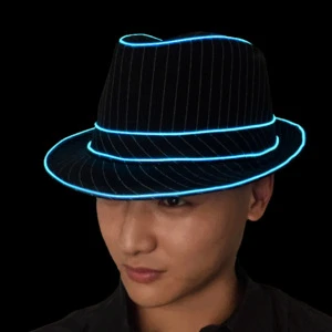 New Product Jazz Led Fedora Hat EL Wire Hat For Party
