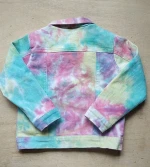 New Spring Autumn Girls Long Sleeve Tie Dye Denim Jacket Baby Kids Coats Jeans Jacket Clothing Outwear Children Denim Jacket