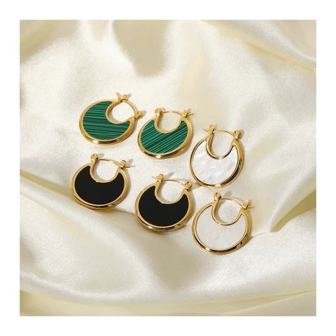 Buy New Type Top Sale Cheap Diy Earring Jewelry Stainless Steel Trendy  Vintage Green Malachite Pot Earrings Wholesale from Yiwu Chi Hang Jewelry  Co., Ltd., China | Tradewheel.com