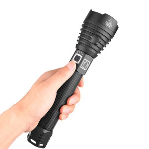 NEWEST Multi-function led Flashlight Rechargeable USB Charging Torch Light XHP90 Waterproof 500 Meter Flashlight