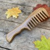 No Static Bamboo Nature Wooden Hair comb Beard comb Green Sandalwood Comb Large Tooth