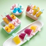 Non-slip Food Grade Plastic DIY Ice Cream Mold Popsicle Mold with Bowl