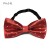 Novelty embroidered animal dog pattern polyester bow tie and white dot red neck bow tie for men