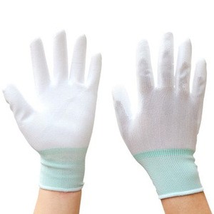 Nylon non-slip Gloves palms PU coated gloves Seamless palm fit gloves