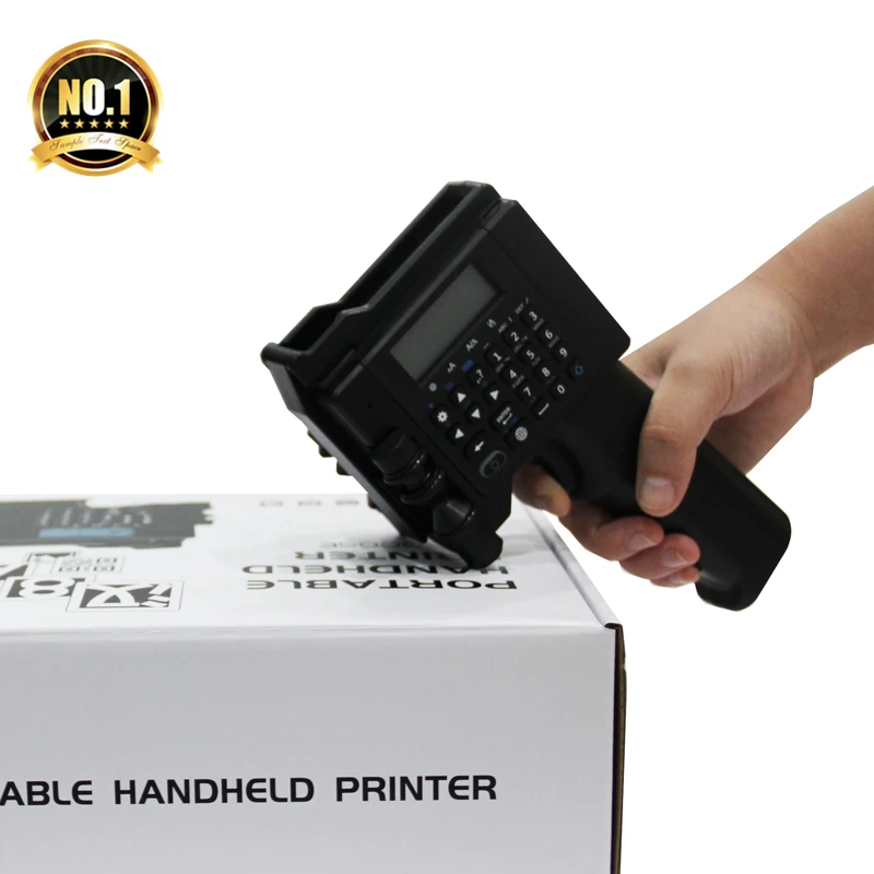 OEM outdoor handheld production expiry date  batch code  ink jet printer for food plastic metal logo barcode manual  printer
